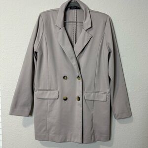 Stoosh Beige Blazer Size M - Pre-Loved in Perfect Condition, Stretch Fabric